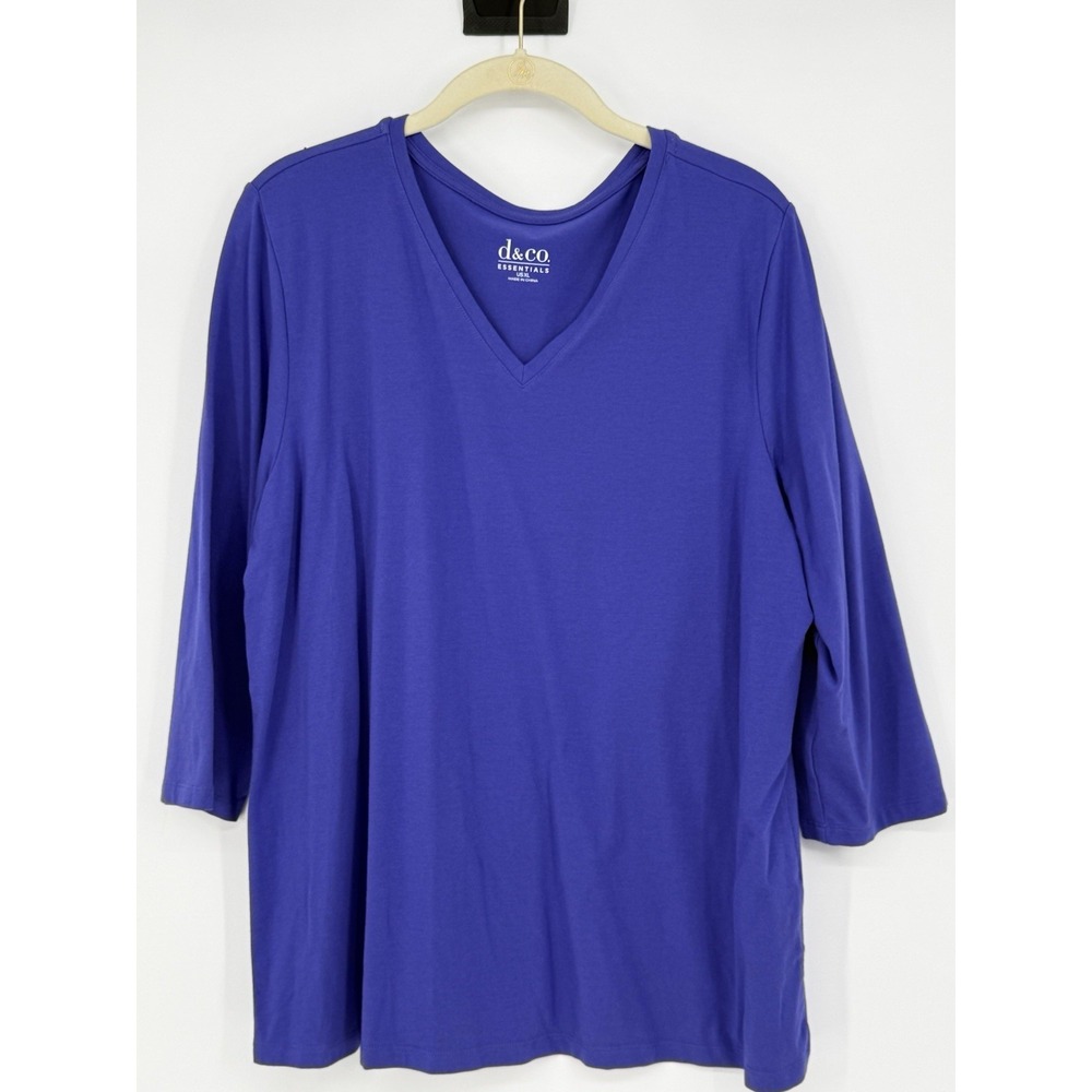 Denim & Company Women's 3/4 Sleeve XL